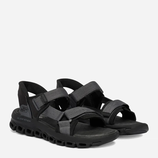 Чоловічі сандалії Skechers Glide Step Sandal Dovah 233382-BBK 43 Чорні (199025989688) - зображення 2