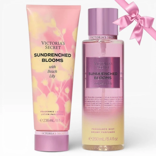 Набір Victoria's Secret Sundrenched Blooms Fragrance Mist + Lotion (615/611) - Фото 1 Набір Victoria's Secret Sundrenched Blooms Fragrance Mist + Lotion (615/611) - изображение 1