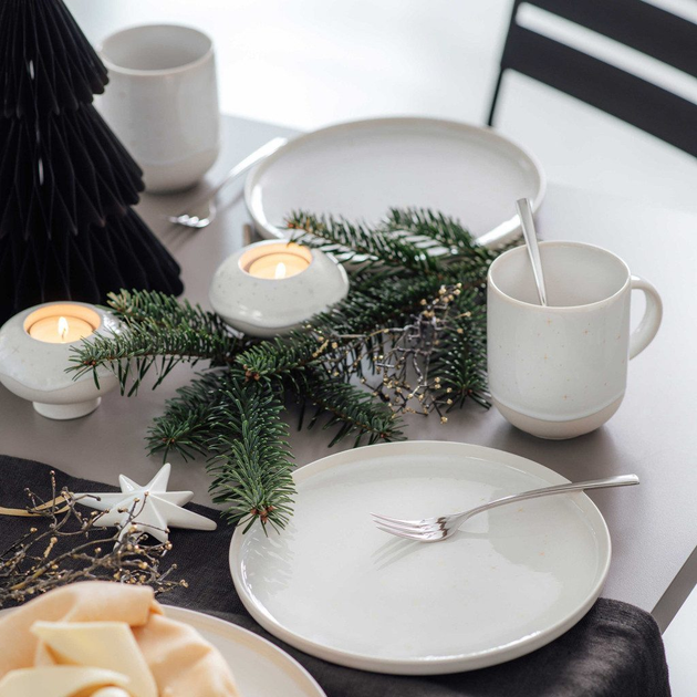 Набір столового посуду для сніданку Villeroy & Boch Winter Glow з 3 предметів на 1 персону преміальна порцеляна бежевий - зображення 4