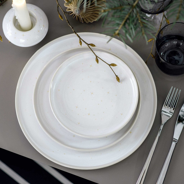 Набір столового посуду для сніданку Villeroy & Boch Winter Glow з 3 предметів на 1 персону преміальна порцеляна бежевий - зображення 5