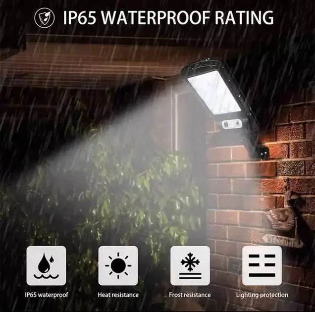 Уличный фонарь на столб Solar sensor light BK-120-8COB-B с датчиком движения и солнечной панелью - зображення 6