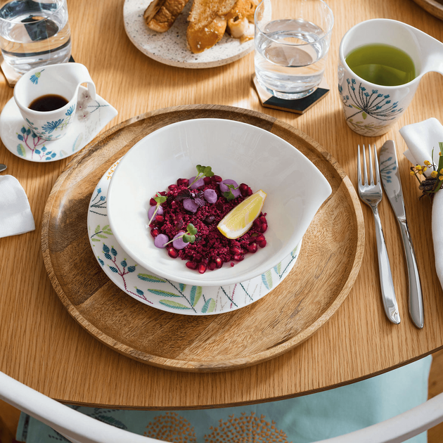 Набір столового посуду Villeroy & Boch Flow з 12 предметів на 6 персон преміальна порцеляна білий - зображення 8