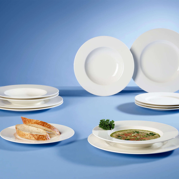 Набір столового посуду Villeroy & Boch Wonderful World з 12 предметів на 4 персони преміальна порцеляна білий - зображення 2