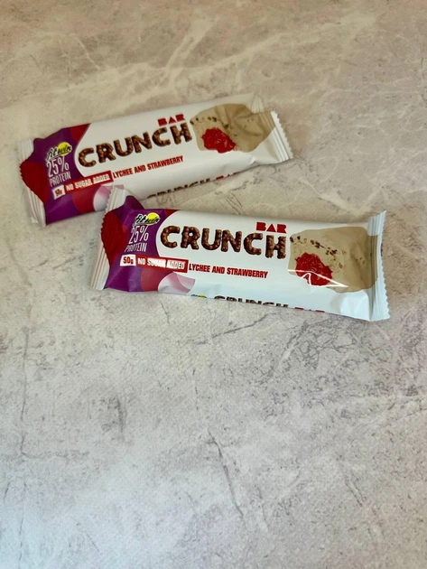 Протеиновый батончик без сахара "Личи клубника" Crunch Bar, FitWin 50 г - изображение 3