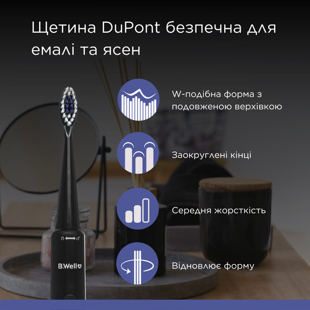 Змінні насадки щіток B.Well для MED-870, колір білий - зображення 5