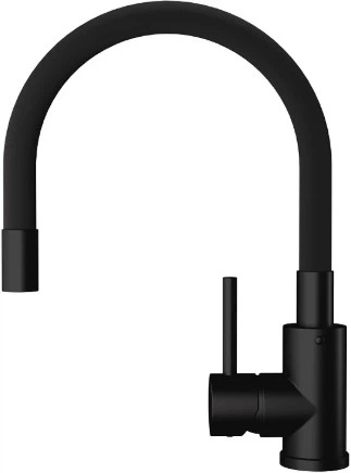 Кухонна мийка Kernau KGS Q 5062 1B1D Deep Black з краном KWT 40 Elastic Matt Black - зображення 2