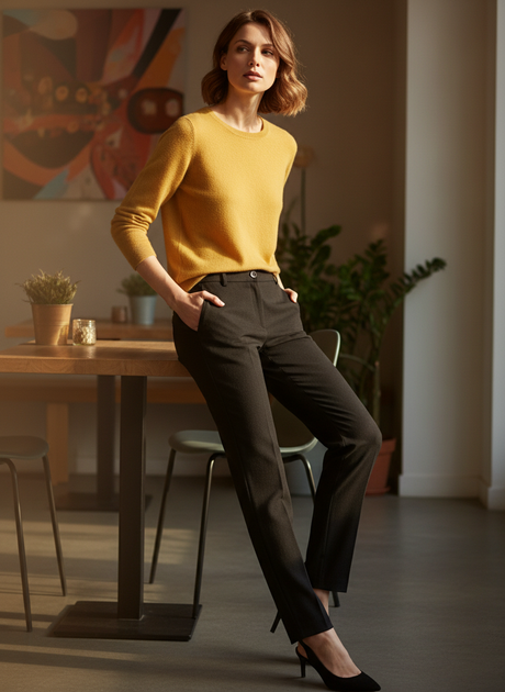 Брюки H&M 42 Черный (HM-03500826-Black) - изображение 4