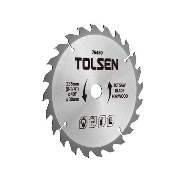 Диск пильный по дереву, 235х40Tх30мм Tolsen 000342020 - изображение 2