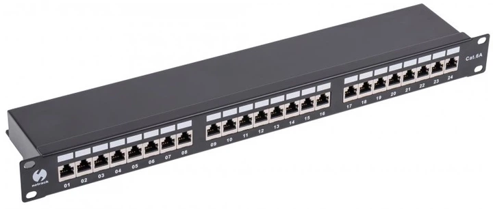 Патч-панель Netrack 19″ 24-портовий кат. 6A FTP (5908268778707) - зображення 2