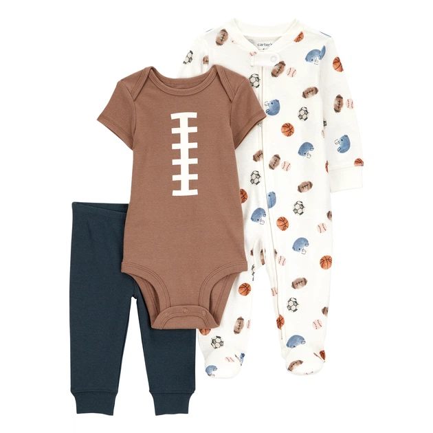 Комплект Carter's 3в1 боді, чоловічок, штани для хлопчика 69-72 см (1S991810_9M) - Фото 1 Комплект Carter's 3в1 боді, чоловічок, штани для хлопчика 69-72 см (1S991810_9M) - изображение 1