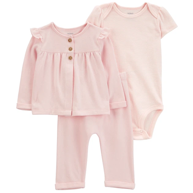 Комплект Carter`s 3в1 боди, кофта, брюки для девочки 81-86 см (1R855610_24M) - Фото 1 Комплект Carter`s 3в1 боди, кофта, брюки для девочки 81-86 см (1R855610_24M) - изображение 1