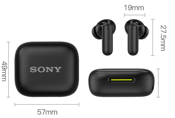 Бездротові навушники Sony TWS Bluetooth, стильні навушники в кейсі із сенсорним керуванням Black - Фото 7 Бездротові навушники Sony TWS Bluetooth, стильні навушники в кейсі із сенсорним керуванням Black - зображення 7