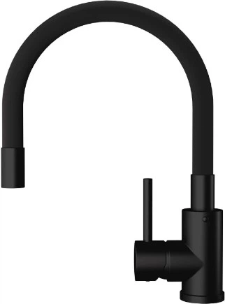 Кухонна мийка Kernau KGS Q 5077 1B1D Deep Black з краном KWT 40 Elastic Matt Black - зображення 2