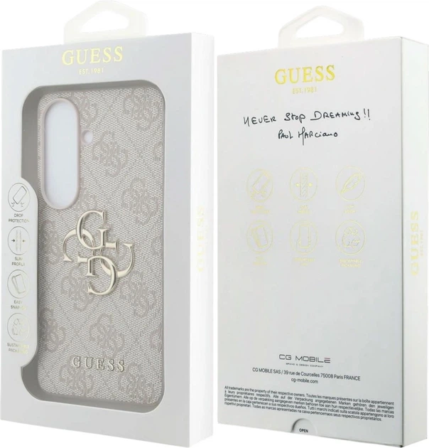 Etui plecki Guess 4G Big Metal Logo do Samsung Galaxy S26 Pink (3666339613754) - obraz 8