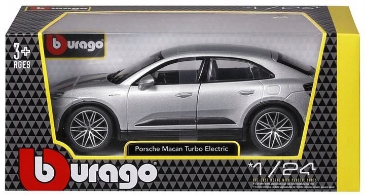 Металева модель автомобіля Bburago Porsche Macan Turbo Electric 1:24 21114 (4893993211142) - зображення 2