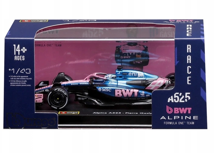 Металева модель автомобіля Bburago Formula Alpine A525 P. Gasly 1:43 38258_10 (4893993382583) - зображення 2