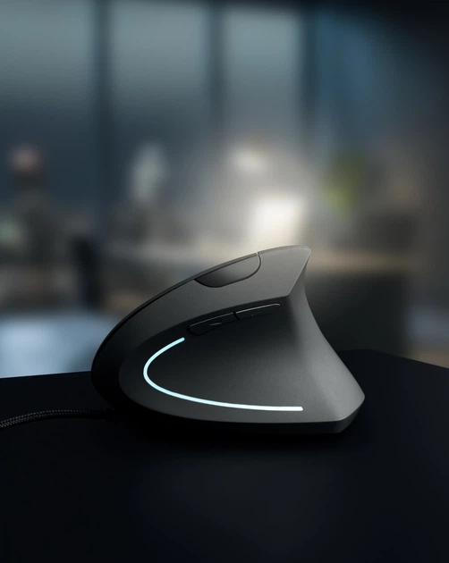 Мишка Sandberg Wired Vertical Mouse Pro 2400 dpi.6кн.1.5м чорна - Фото 8 Мишка Sandberg Wired Vertical Mouse Pro 2400 dpi.6кн.1.5м чорна - изображение 8