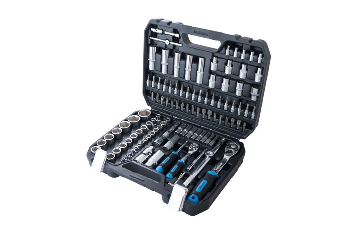 Набор инструментов Apro 1/4" x 1/2" 110ед компактный набор для авто с воротками и насадками для ремонта (D-IT_22-C) - Фото 1 Набор инструментов Apro 1/4" x 1/2" 110ед компактный набор для авто с воротками и насадками для ремонта (D-IT_22-C) - изображение 1