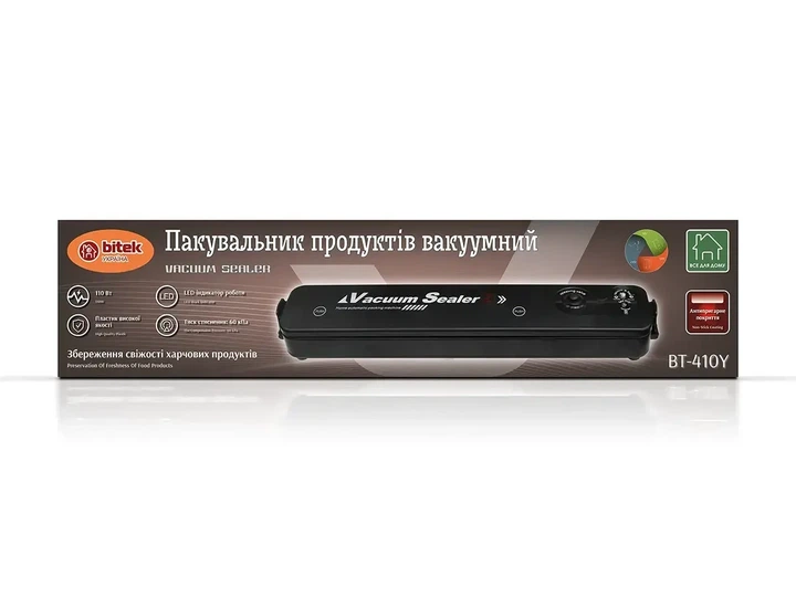 Упаковщик продуктов вакуумный BiTEK BT-410Y мощный 110 Вт термостойкий пластик - изображение 6