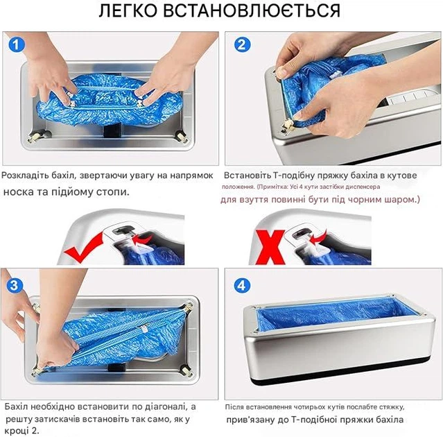 Автоматичний диспенсер для бахіл GreeSuit Silver (R4710131820250) - изображение 2