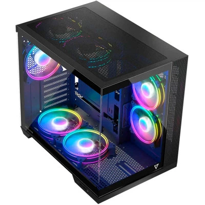 Корпус Modecom VOLCANO PANORAMA APEX ARGB 5F MIDI GREY без БЖ ATX - зображення 6