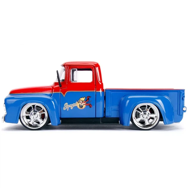 Автомодель Jada Ford F-100 1956 з фігуркою Супердівчина 1:24 (253255008) - зображення 6
