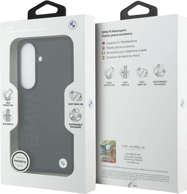 Etui BMW IML Leather Hot Stamp MagSafe do Samsung Galaxy S26+ Black (BMHMS26M25SLLBK) - obraz 8