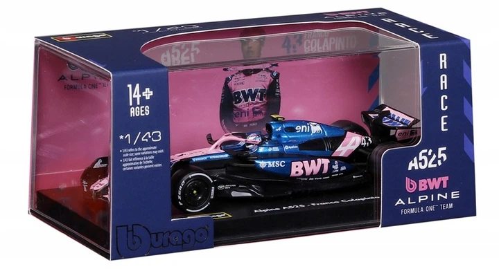 Металлическая модель автомобиля Bburago Formula Alpine A525 F. Colapinto 1:43 38258_43 (4893993020164) - изображение 2