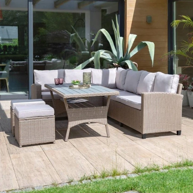 Набір садових меблів Garden Line, штучний ротанг бежевий - зображення 2