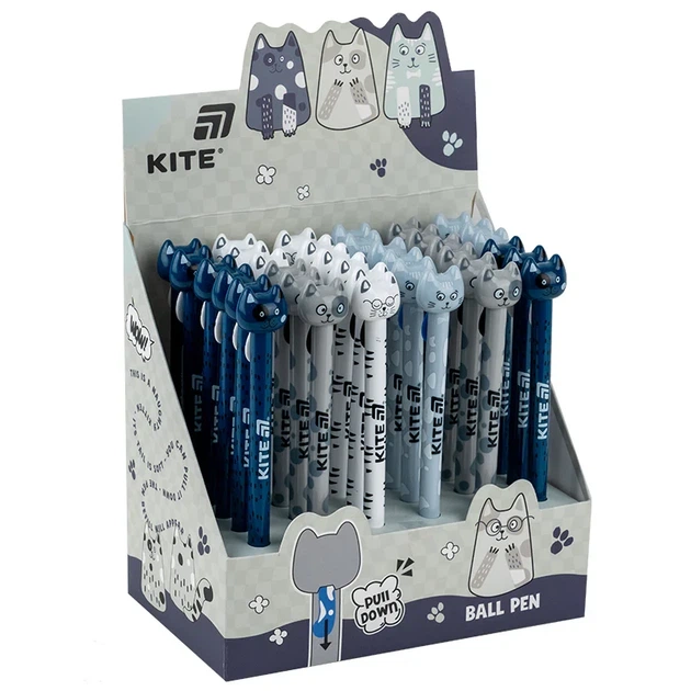 Ручка кулькова автоматична Funny cat синя (K25-028-1) - зображення 6