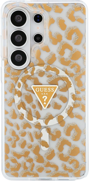 Etui Guess IML Leopard Print Triangle MagSafe do Samsung Galaxy S26 Ultra Bronze (3666339613914) - obraz 3