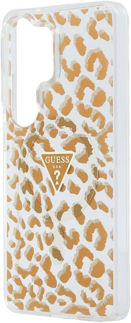 Etui Guess IML Leopard Print Triangle MagSafe do Samsung Galaxy S26 Ultra Bronze (3666339613914) - obraz 6