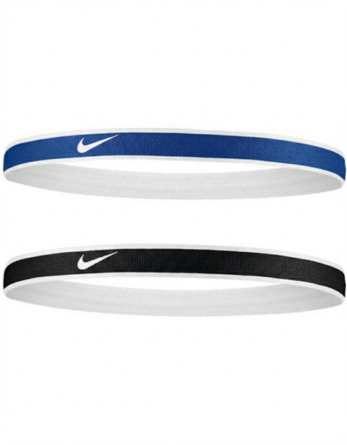 Набор повязок на голову Nike (черная и синяя) - Фото 1 Набор повязок на голову Nike (черная и синяя) - изображение 1