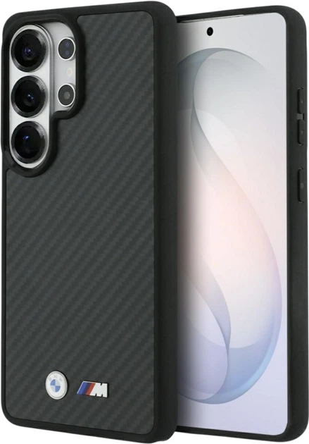 Etui BMW M Kevlar Logo MagSafe do Samsung Galaxy S26 Ultra Black (BMHMS26L24CFMMK) - obraz 1