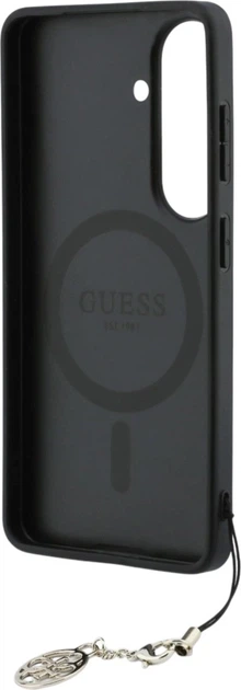 Etui plecki Guess 4G Classic Logo Charm MagSafe do Samsung Galaxy S26 Black (3666339613969) - obraz 6