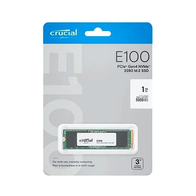 Накопичувач SSD 480GB Crucial E100 PCI-E M.2 2280 CT480E100SSD8 - Фото 4 Накопичувач SSD 480GB Crucial E100 PCI-E M.2 2280 CT480E100SSD8 - зображення 4