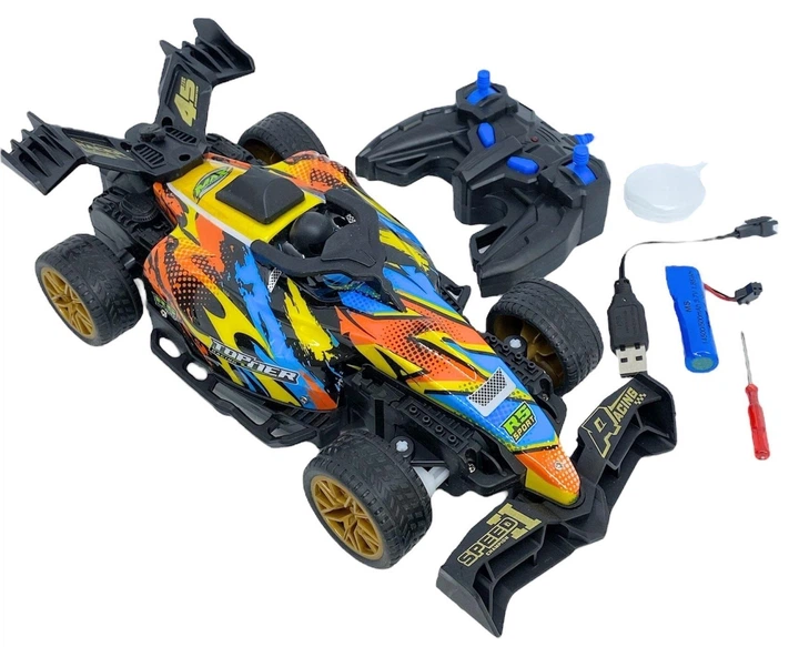 Машинка на радиоуправлении Spray Formula Sports Car 1:18 гоночный болид с резиновыми колесами, подсветка и пар 888-37 - изображение 2