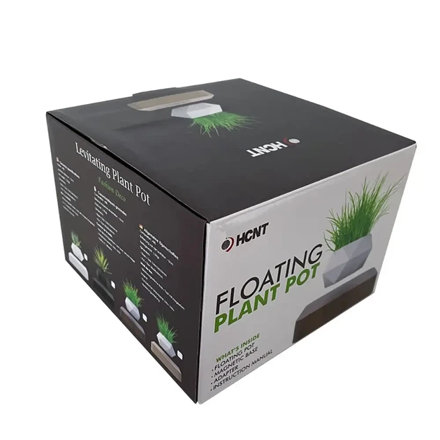 Магнітний левітаційний горщик для рослин HCNT Magnetic Levitating Pot M10-GW4 Black - зображення 2
