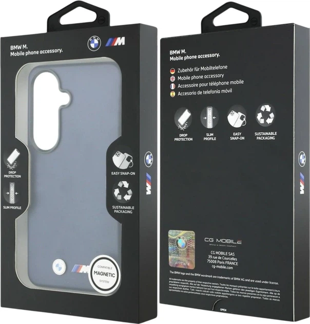 Etui BMW M Metal Logo MagSafe do Samsung Galaxy S26 Navy (BMHMS26S25PFWKCKV) - obraz 8