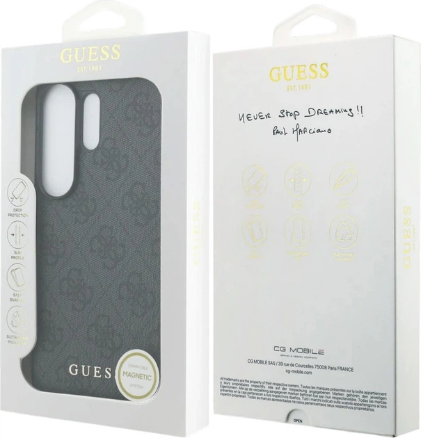 Etui plecki Guess 4G Classic Logo Charm MagSafe do Samsung Galaxy S26 Ultra Black (3666339613976) - obraz 7