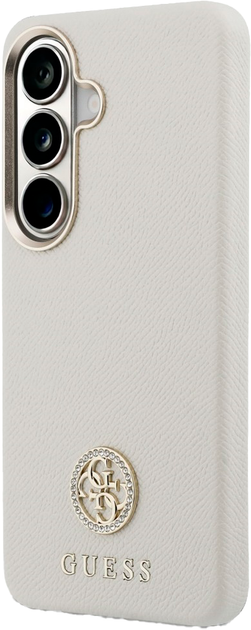 Etui Guess Rhinestone Round Logo MagSafe do Samsung Galaxy S26 Beige (3666339613426) - obraz 2
