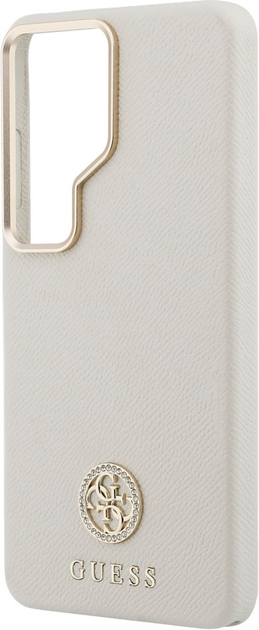 Etui Guess Rhinestone Round Logo MagSafe do Samsung Galaxy S26 Ultra Beige (3666339613440) - obraz 6