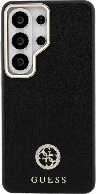 Etui Guess Rhinestone Round Logo MagSafe do Samsung Galaxy S26 Ultra Black (3666339613419) - obraz 3