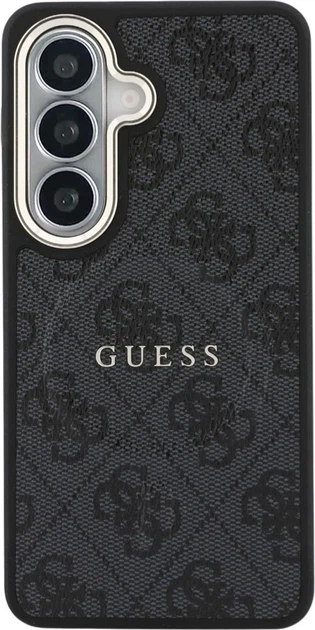 Etui plecki Guess 4G Embossed Ring MagSafe do Samsung Galaxy S26 Black (3666339613150) - obraz 3