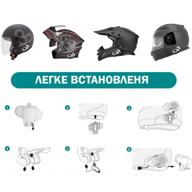Bluetooth мотогарнітура FreedConn T-MAX S Pro для шолома мотоінтерком до 1200 м 6 користувачів IPX65 - Фото 5 Bluetooth мотогарнітура FreedConn T-MAX S Pro для шолома мотоінтерком до 1200 м 6 користувачів IPX65 - зображення 5
