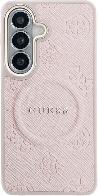 Панель Guess Saffiano Peony Embossed Ring MagSafe для Samsung Galaxy S26+ Pink (3666339613310) - зображення 3