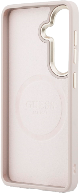 Панель Guess Saffiano Peony Embossed Ring MagSafe для Samsung Galaxy S26+ Pink (3666339613310) - зображення 7