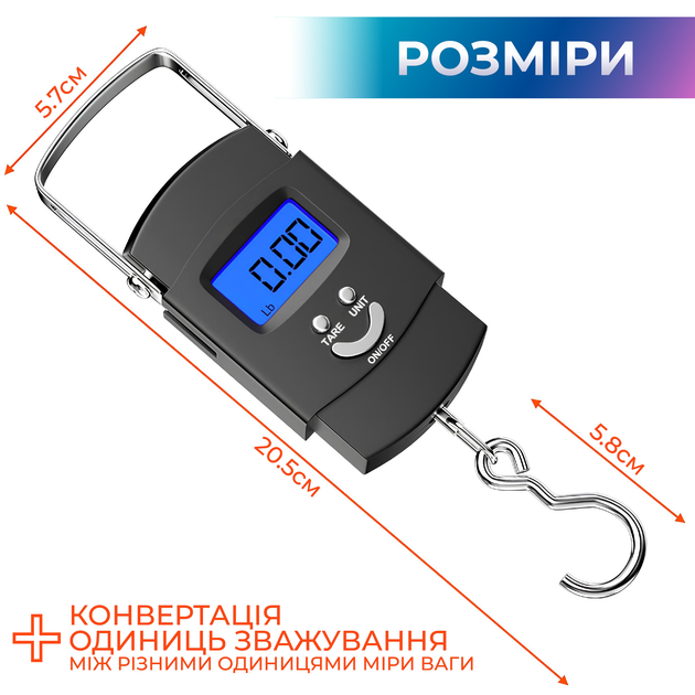 Весы для багажа весы кантерные портативные электронные весы ручные безмен до 30 кг Kayfovo EPS 12 - изображение 4