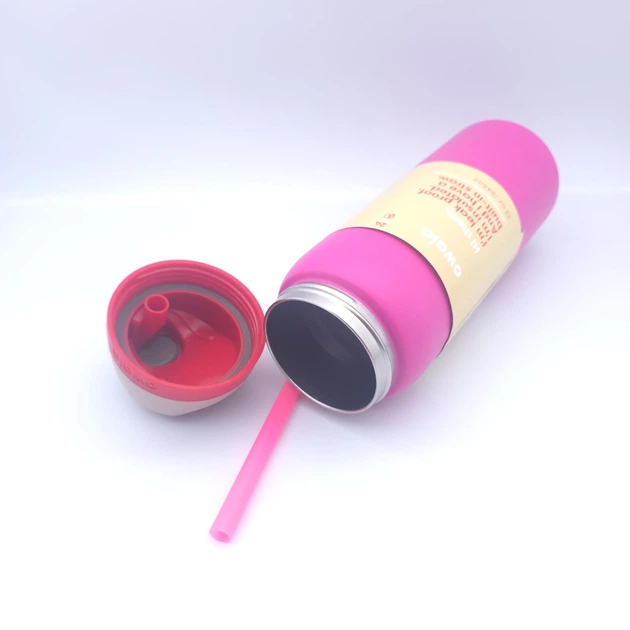 Термопляшка Owala FreeSip Pink Punch яскраво-рожева 710 мл з нержавіючої сталі - зображення 5