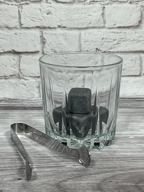 Подарунковий набір каменів для віскі Ice Diamonds Deluxe 12 шт з щипцями та мішечком у подарунковій коробці - изображение 8